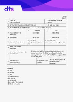Marriage Certificate